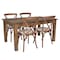 Flash Furniture Farm Table, 4 Chair Cushions Set, 60"x38" XA-FARM-18-GG - alternate 2